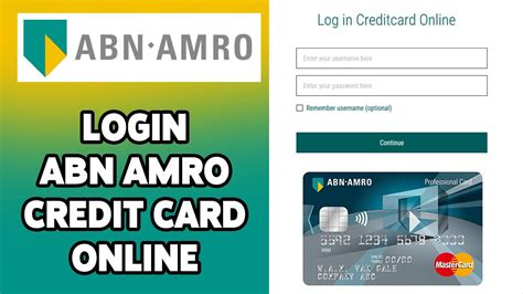 inloggen creditcard abn